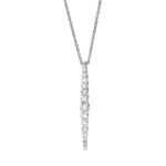 Collier Weißgold 18kt 0,68 Diamantschmuck mit 15 Diamanten - 4K024