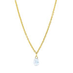 Collier Gelbgold 18kt 0,38 Diamantschmuck mit 1 Diamanten - 4K043