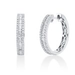 Creolen Weißgold 18kt 0,66 Diamantschmuck mit 152 Diamanten - 2S674