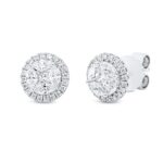 Ohrstecker Weißgold 18kt 0,57 Diamantschmuck mit 50 Diamanten - 2S675