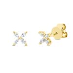 Ohrstecker Gelbgold 18kt 0,21 Diamantschmuck mit 8 Diamanten - 2S759