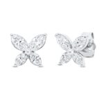 Ohrstecker Weißgold 18kt 0,60 Diamantschmuck mit 8 Diamanten - 2S839