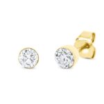 Ohrstecker Gelbgold 18kt 0,60 Diamantschmuck mit 2 Diamanten - 2S851