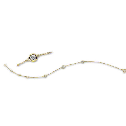 Armband Gelbgold 18kt 0,21 Diamantschmuck mit 3 Diamanten - 5E264