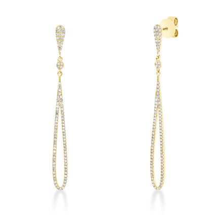 Ohrschmuck Gelbgold 18kt 0,41 Diamantschmuck mit 176 Diamanten - 2N657