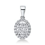 Anhänger Platin 95kt 0,24 Diamantschmuck mit 28 Diamanten - 3D644