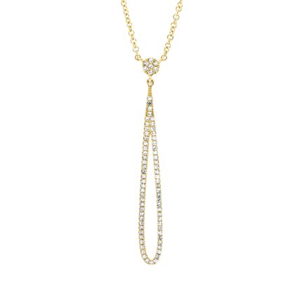 Collier Gelbgold 18kt 0,17 Diamantschmuck mit 74 Diamanten - 4K758