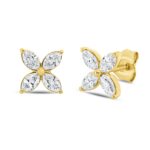 Ohrstecker Gelbgold 18kt 0,80 Diamantschmuck mit 8 Diamanten - 2T217