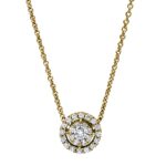 Collier Gelbgold 18kt 0,30 Diamantschmuck mit 25 Diamanten - 4D938