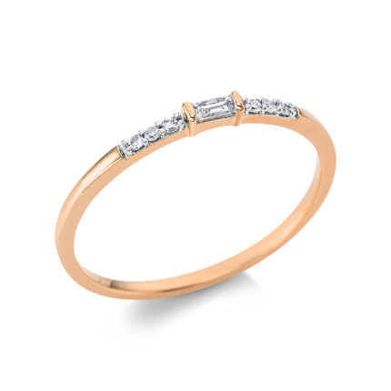 Solitaeire Rosegold 18kt 0,06 Diamantringe mit 7 Diamanten - 1AY58 [Digital]