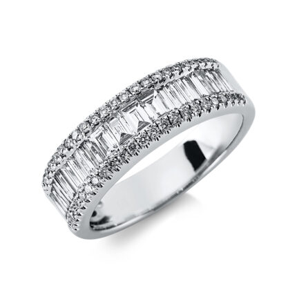 Baguette Weißgold 18kt 0,93 Diamantringe mit 68 Diamanten - 1CU51