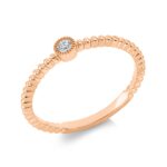 Solitaeire Rosegold 18kt 0,05 Diamantringe mit 1 Diamanten - 1FB03