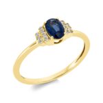 Farbstein Gelbgold 18kt 0,06 Diamantringe Farbstein 0,62 ct - 1GH30