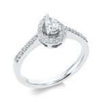 Solitaeire 3er-Krappe Weißgold 18kt 0,46 Diamantringe mit 31 Diamanten - 1Y472