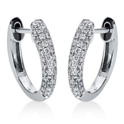 Creolen Weißgold 18kt 0,30 Diamantschmuck mit 88 Diamanten - 2I981