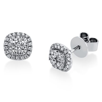 Ohrstecker Platin 95kt 0,40 Diamantschmuck mit 54 Diamanten - 2I996