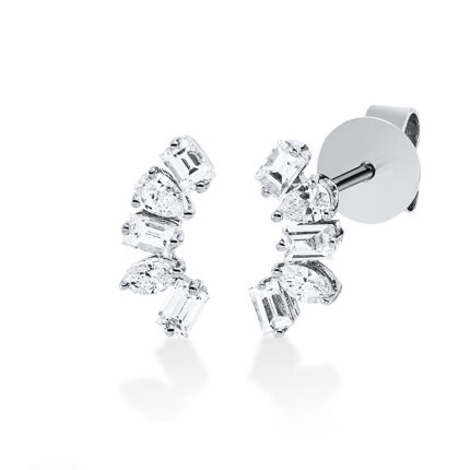 Ohrstecker Weißgold 18kt 0,46 Diamantschmuck mit 10 Diamanten - 2Q461