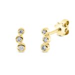 Ohrstecker Zarge Gelbgold 18kt 0,13 Diamantschmuck mit 6 Diamanten - 2T231