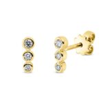 Ohrstecker Zarge Gelbgold 18kt 0,14 Diamantschmuck mit 6 Diamanten - 2T232