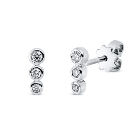 Ohrstecker Zarge Weißgold 18kt 0,13 Diamantschmuck mit 6 Diamanten - 2T232