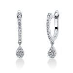 Creolen Weißgold 18kt 0,17 Diamantschmuck mit 40 Diamanten - 2T233