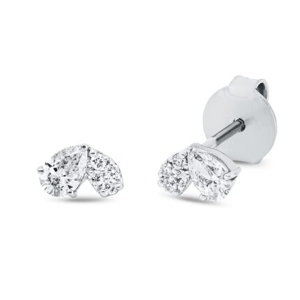 Ohrstecker Weißgold 18kt 0,32 Diamantschmuck mit 10 Diamanten - 2T238