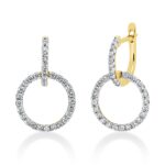 Ohrschmuck Gelbgold 18kt 0,39 Diamantschmuck mit 64 Diamanten - 2T245