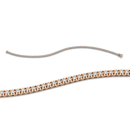 Armband 4er-Krappe Rosegold 18kt 0,90 Diamantschmuck mit 86 Diamanten - 5D752