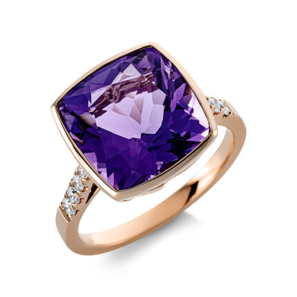 Farbstein Zarge Rosegold 18kt 0,18 Diamantringe Farbstein 6,9 ct - 1CQ50 [Digital]