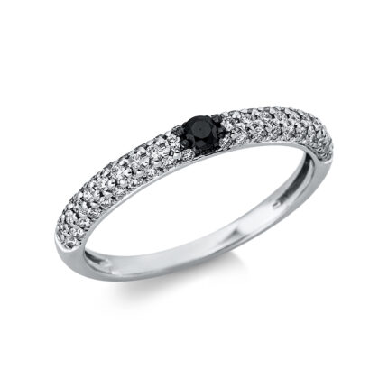 Mehrfachsteinbesatz Weißgold 18kt 0,51 Diamantringe mit 61 Diamanten - 1CY69