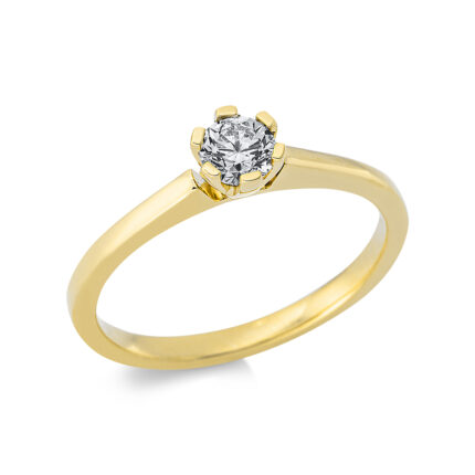 Solitaeire Gelbgold 18kt 0,29 Diamantringe mit 1 Diamanten - 1DC78