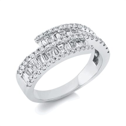 Baguette Weißgold 18kt 1,01 Diamantringe mit 81 Diamanten - 1EZ88