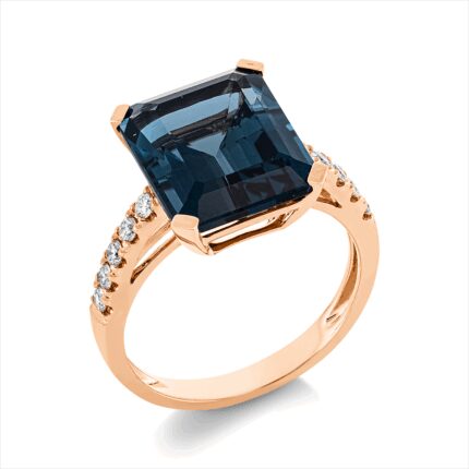 Farbstein Rosegold 18kt 0,26 Diamantringe Farbstein 8 ct - 1GN46