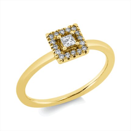 Baguette Gelbgold 18kt 0,16 Diamantringe mit 17 Diamanten - 1GQ69
