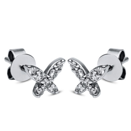 Ohrstecker Weißgold 18kt 0,16 Diamantschmuck mit 14 Diamanten - 2H182