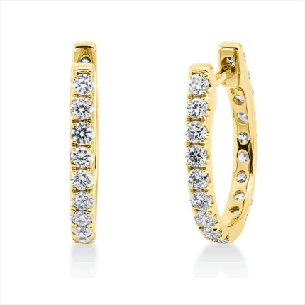 Creolen Gelbgold 18kt 0,68 Diamantschmuck mit 36 Diamanten - 2I367