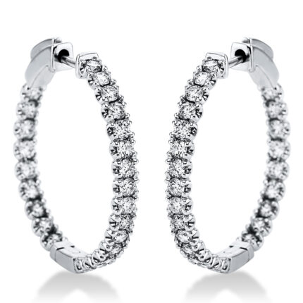 Creolen Weißgold 18kt 1,48 Diamantschmuck mit 48 Diamanten - 2K084