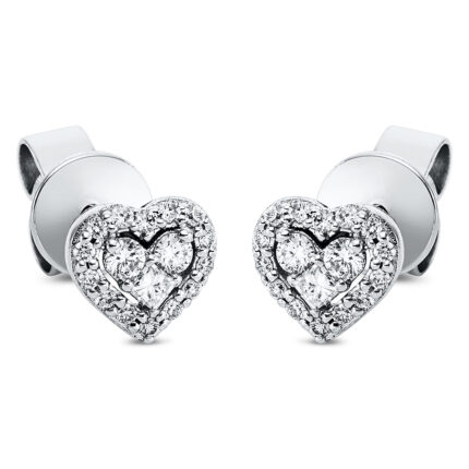 Ohrstecker Weißgold 18kt 0,19 Diamantschmuck mit 34 Diamanten - 2M085