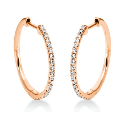Creolen Rosegold 18kt 0,17 Diamantschmuck mit 38 Diamanten - 2M143
