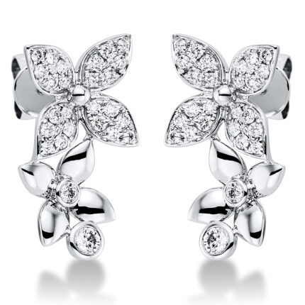 Ohrschmuck Weißgold 18kt 0,51 Diamantschmuck mit 52 Diamanten - 2M548