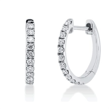 Creolen Weißgold 18kt 0,24 Diamantschmuck mit 24 Diamanten - 2M655