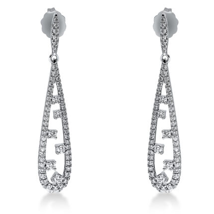 Ohrschmuck Weißgold 18kt 0,75 Diamantschmuck mit 118 Diamanten - 2M928