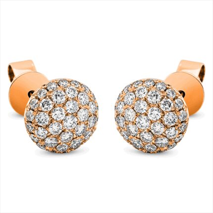 Ohrstecker Rosegold 18kt 0,73 Diamantschmuck mit 74 Diamanten - 2O815