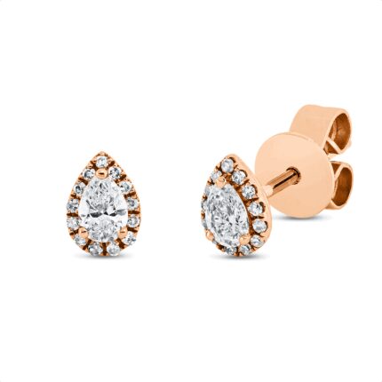 Ohrstecker Rosegold 18kt 0,26 Diamantschmuck mit 28 Diamanten - 2P138