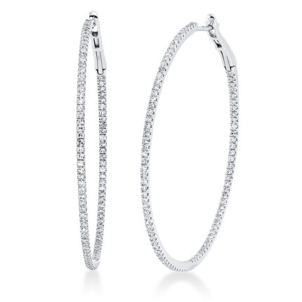 Creolen Weißgold 18kt 0,95 Diamantschmuck mit 188 Diamanten - 2Q337