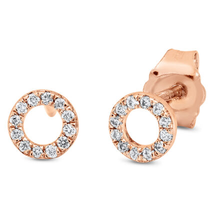 Ohrstecker Rosegold 18kt 0,08 Diamantschmuck mit 24 Diamanten - 2Q467