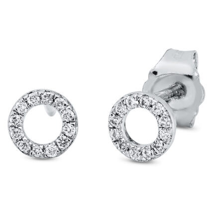 Ohrstecker Weißgold 18kt 0,08 Diamantschmuck mit 24 Diamanten - 2Q467
