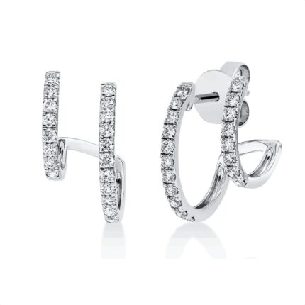 Ohrstecker Weißgold 18kt 0,52 Diamantschmuck mit 38 Diamanten - 2S703