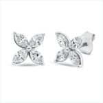 Ohrstecker Weißgold 18kt 0,80 Diamantschmuck mit 8 Diamanten - 2T217