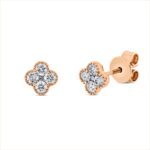 Ohrstecker Rosegold 18kt 0,27 Diamantschmuck mit 10 Diamanten - 2T872